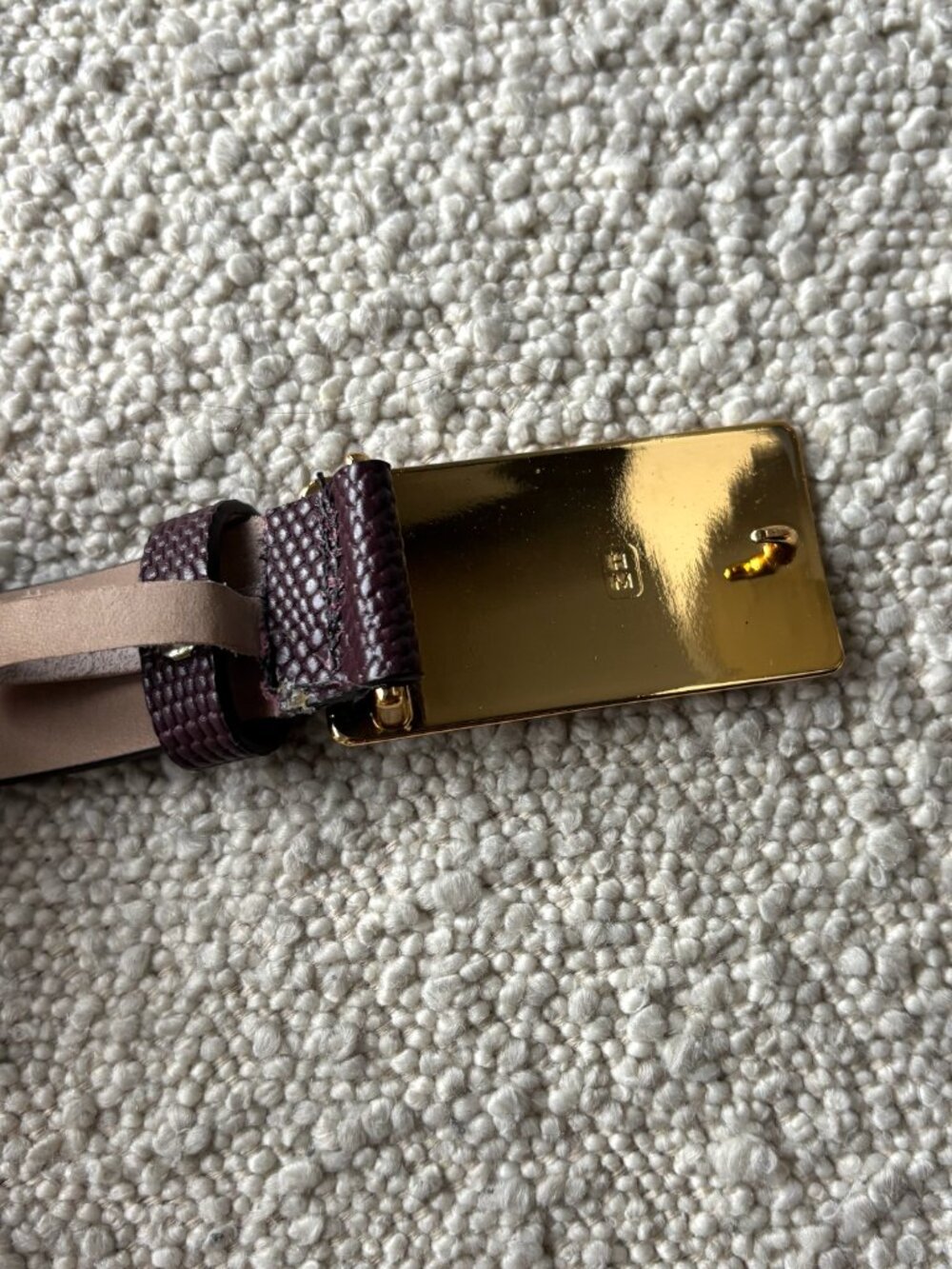 Heaven Mayhem Burgundy Leather Plate Belt - Medium - Picture 7 of 10